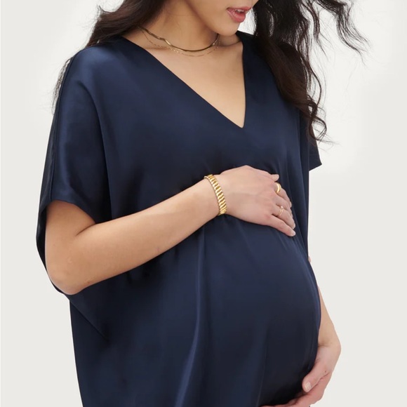 HATCH Collection Navy Riviera Dress O/S Maternity - Picture 4 of 5